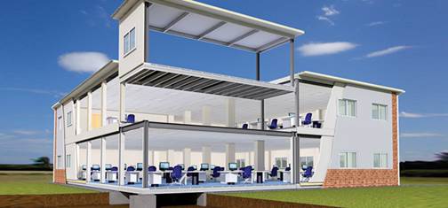 Steel frame office buildings. A market for ActiveWall