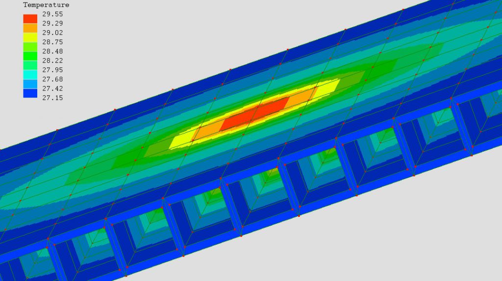 3D Thermal model of ActiveWall heat exchanger